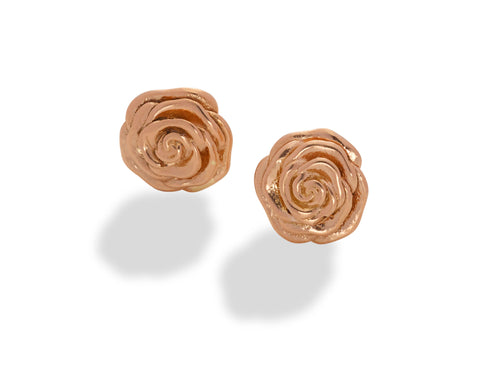 Rose Stud Earring 14K Rose Gold-large