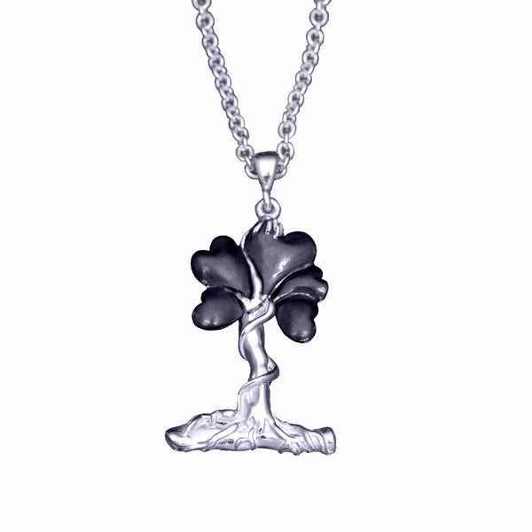 Sterling Collection - Roots of Life sterling silver necklace - Gun Metal finish