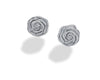 Rose Stud Earring Sterling Silver- large